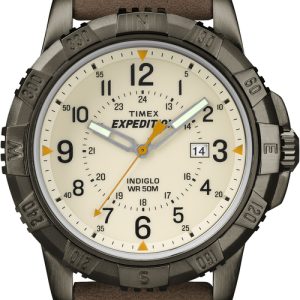 Timex Men's Expedition Rugged Field Watch with Leather Band